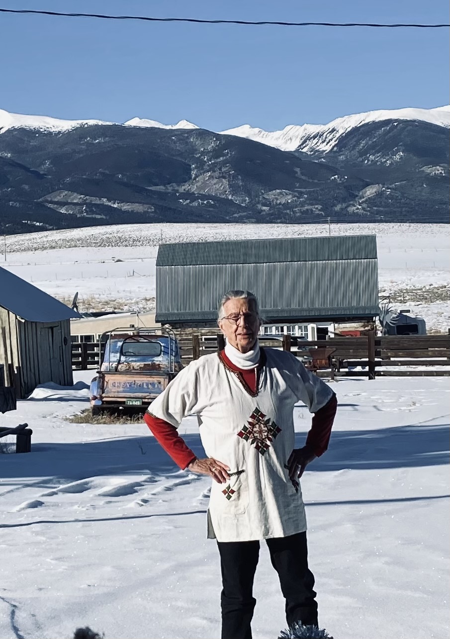 Wayne in winter at the ranch